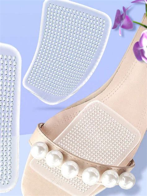 1pair Silicone Gel Forefoot Pad Anti Slip Cushion Half Insoles For