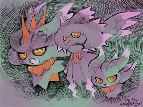 Mismagius Misdreavus And Flutter Mane Pokemon Drawn By Ariga