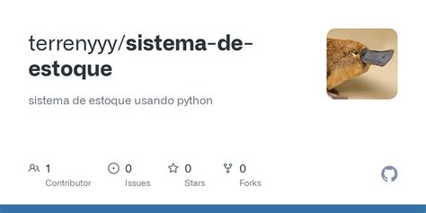 GitHub Terrenyyy Sistema De Estoque Sistema De Estoque Usando Python