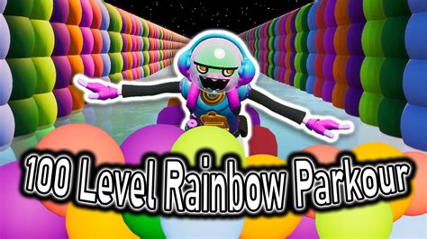 100 Level Rainbow Parkour 4563-3047-2770 By Fluffybuilds - Fortnite