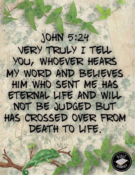 John 5:24 NIV - Picture Bible Verse