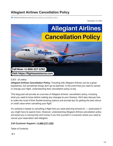 Ppt Allegiant Airlines Cancellation Policy Powerpoint Presentation