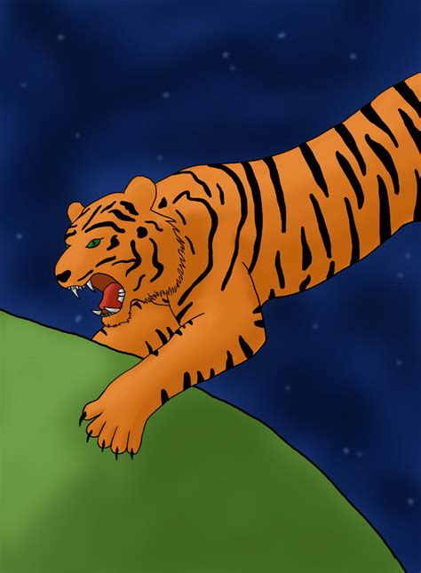Tiger Pouncing By Crimsonanchors On Deviantart