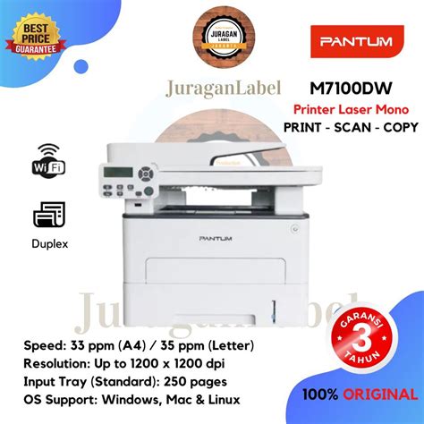 Jual Pantum M Dw Printer Laser Mono All In One Wifi Duplex Garansi