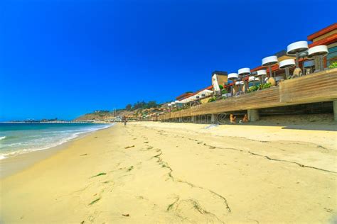 Carbon Beach with Motion Blur Waves in Malibu California Stock Image ...