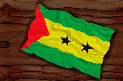 Premium Photo National Flag Of Sao Tome And Principe Background With