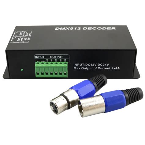 DMX 512 Digital Display Decoder 4CH DC12 24V Led Controller RGB LED