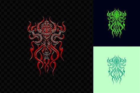 Premium Psd Legendary Hydra Tribe Symbol Logo With Hydra Heads And