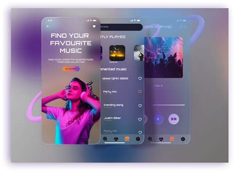 Glassmorphism Ui Music App Design On Behance