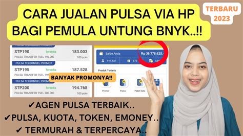 Cara Jualan Pulsa Lewat Hp Bagi Pemula Rekomendasi Aplikasi Agen