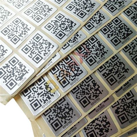 Customized Waterproof Qr Code Label Sticker Manufacturers Factory