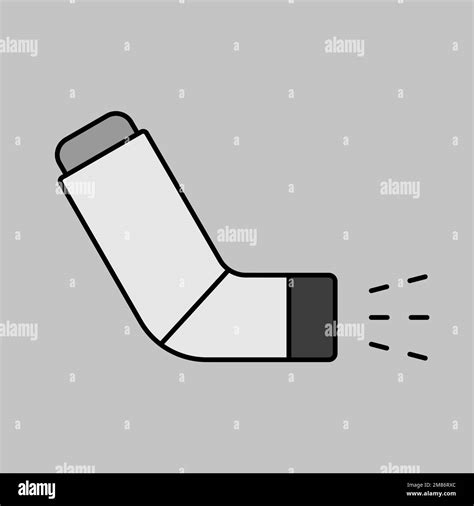 Asthma Inhaler Vector Grayscale Icon Medicine And Healthcare Medical