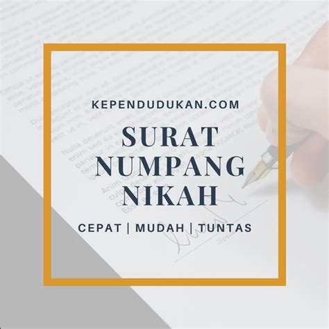 Biro Jasa Surat Nikah Catatan Sipil Pengantar Numpang Nikah