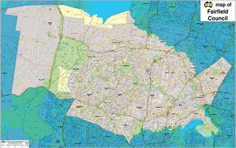 Fairfield Council Local Government Area Large Map 1:14,000 (LGA)