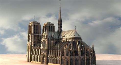 3d Notre Dame Paris Cathedral Model