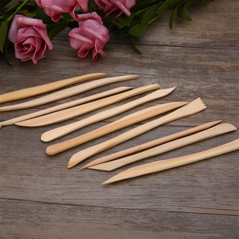 10Pcs Set Wood Clay Modeling Tools Set Polymer Clay Tools Sculpting