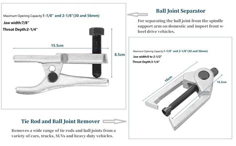 Prokomon Separador de rótula de 5 piezas extractor de brazo Pitman