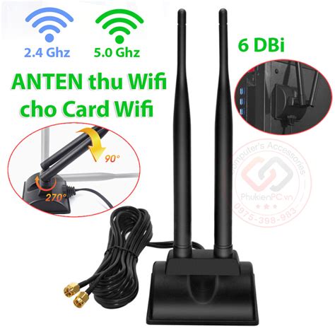 Anten kép 6 Dbi tăng tốc mạng wifi cho máy tính PC Card Wifi cho