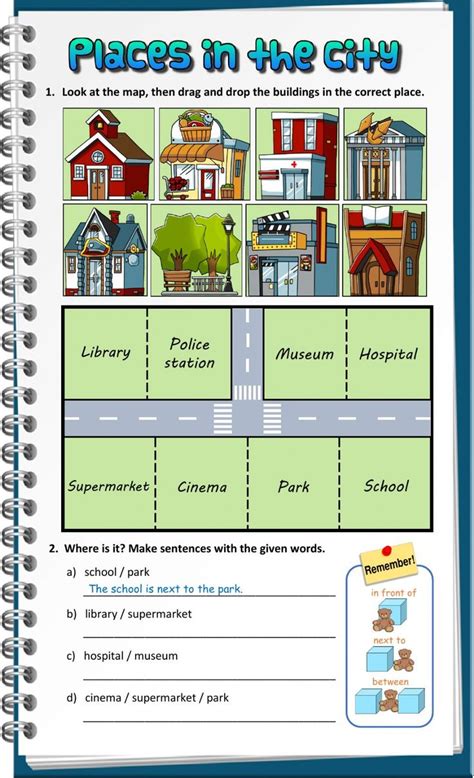 Places In The City Online Worksheet For Grade 3 You Can Do The