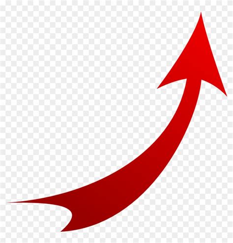 Images For > Red Curved Arrow Png - Red Arrow Going Up, Transparent Png ...