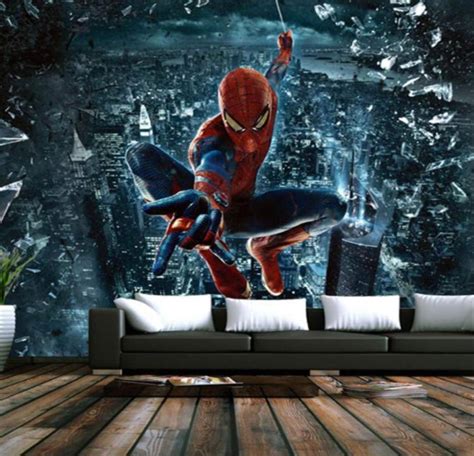 Buy Custom Mural Wallpaper D Large Mural Spiderman Batman Iron Man