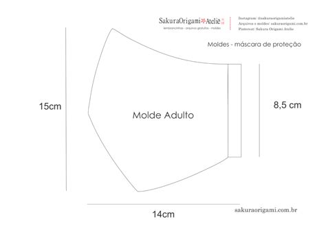 Moldes De M Scara De Tecido Sakura Origami Ateli