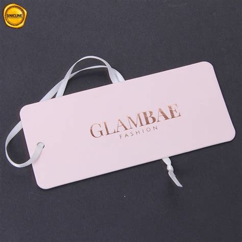 Sinicline Custom Rose Gold Logo Paper Hang Tags Clothing Accessories