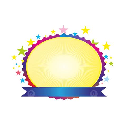 Colorful Circle With Stars Design Vector Round Background Colorful