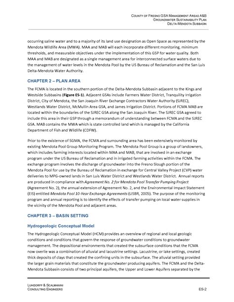 Groundwater Sustainability Plan County Of Fresno Groundwater