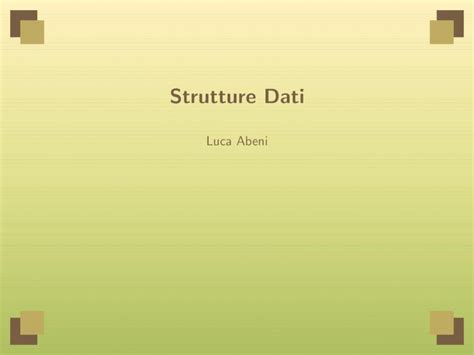 PDF Strutture Dati Disi Unitn Itdisi Unitn It Abeni IEP1 09