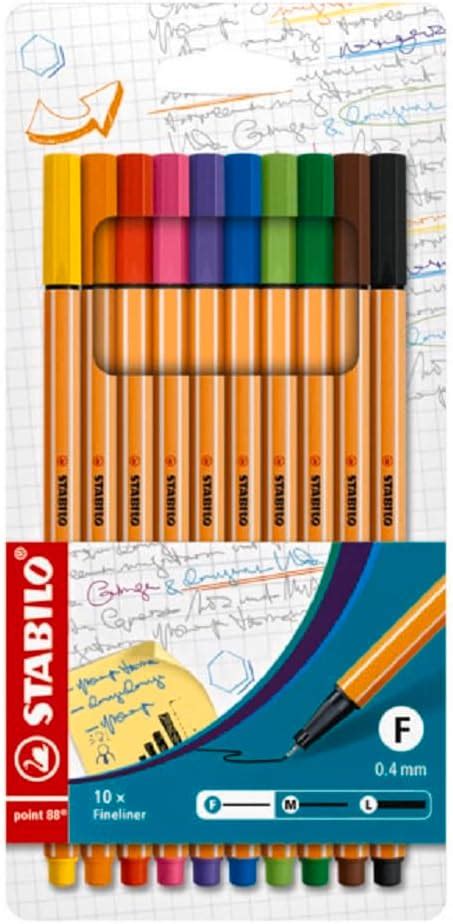 Stylo Feutre Pointe Fine Stabilo Point Etui Carton X Stylos