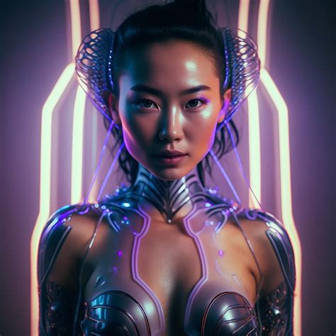 Premium Ai Image Generative Ai Illustration Scifi Futuristic Humanoid