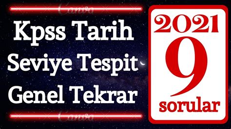 KPSS TARİH GENEL TEKRAR SORULARI 9 YouTube