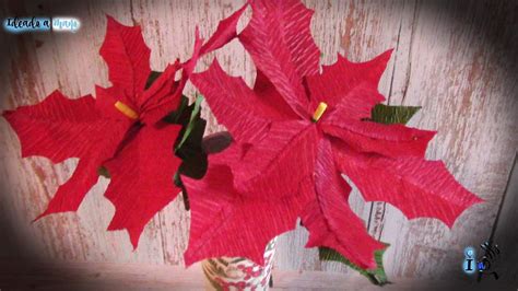 CÓmo Hacer Poinsettias O Flores De Pascua De Papel Youtube