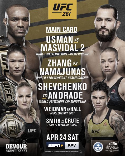 UFC on Twitter: "Next Saturday on PPV 🤩 #UFC261 https://t.co/r8h7KeWmrP" / Twitter