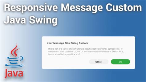 Responsive Message Custom Using Java Swing GlassPane Popup YouTube