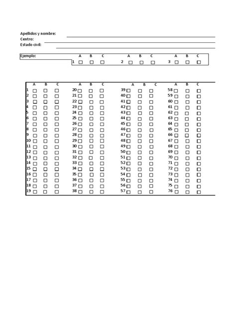 Formato Hoja De Respuesta 16pf Pdf