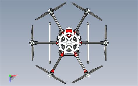 大疆dji S900六轴无人机三维建模图纸 Step格式step模型图纸下载 懒石网