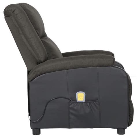 RHO Fauteuils électriques Fauteuil inclinable de massage Gris foncé