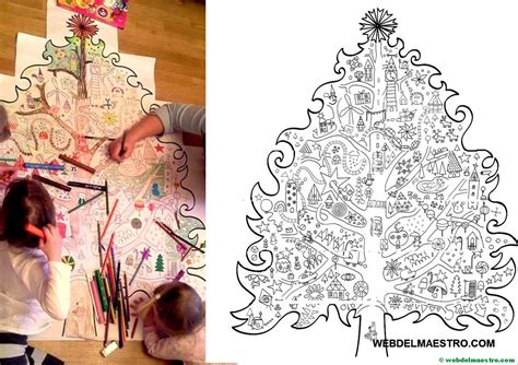 Arbol De Navidad Para Colorear E Imprimir Grandes