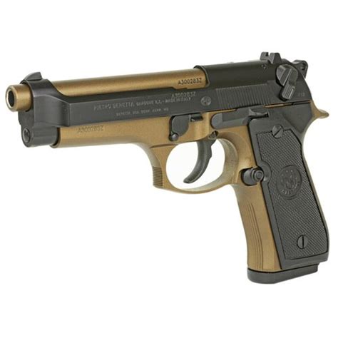 Beretta 92fs 9mm 4 9 Barrel Burnt Bronze Finish Ambi Safety 3 Dot Sights 2 15rd Mags Impact