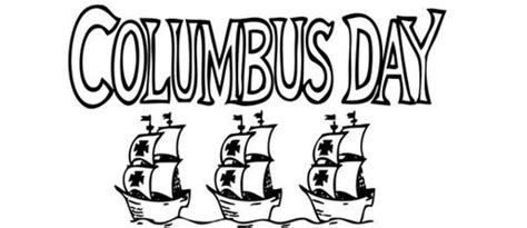 Columbus Day Clip Art Black And White