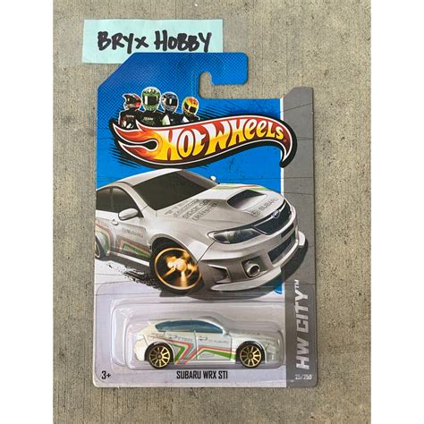 Hot Wheels Us Carded Hw City Subaru Wrx Sti X A B White