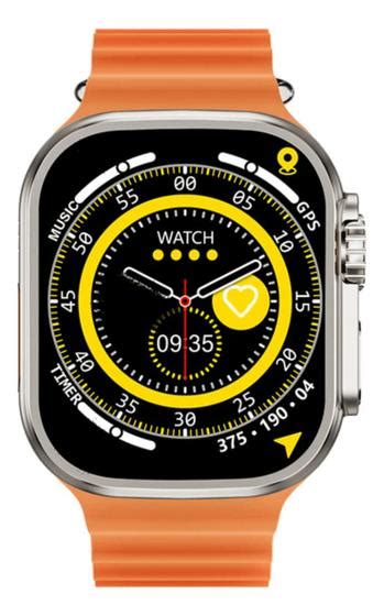 Relógio Inteligente Smartwatch Ws Ultra Max Laranja Modelo Novo