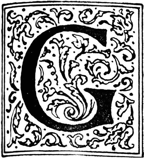 G Ornamental Letter Clipart Etc