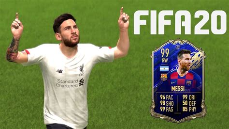 99 Toty Lionel Messi Is A Football God Fifa 20 Fut Draft Gameplay Youtube