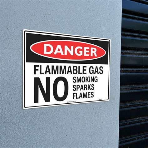 Danger Flammable Gas Sign Next Day Safety