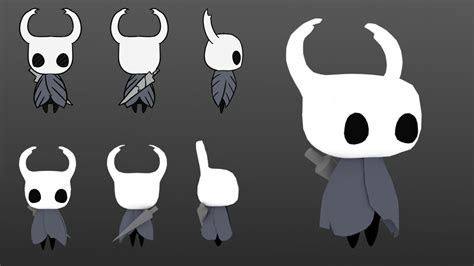 Artstation Ghostthe Knight Hollow Knight 3d Model