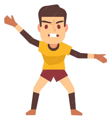 Premium Vector Soccer Goalkeeper Cartoon Character Football Player In