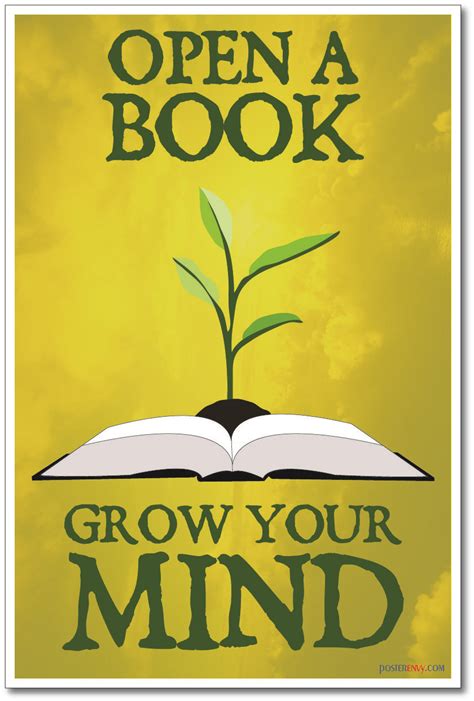 Posterenvy Open A Book Grow Your Mind New Classroom